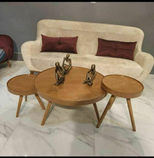 میز عسلی و جلو مبلی گرد لبه دار لینا